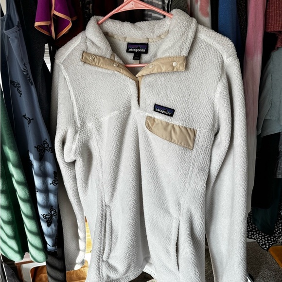 Patagonia Cream fleece pullover Jacket Cozy - Picture 2 of 10